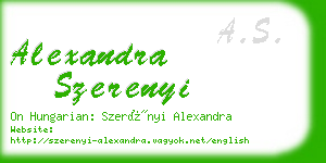 alexandra szerenyi business card